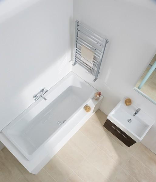 Str&oslash;mberg Quantum badekar t/indbygning - 170 x 75 - 2 rygl&aelig;n