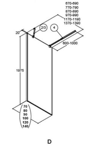 Dansani Match D 80 fast v&aelig;g - Isglas/matkrom