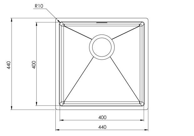 Intra Baltic 400 k&oslash;kkenvask underlimning