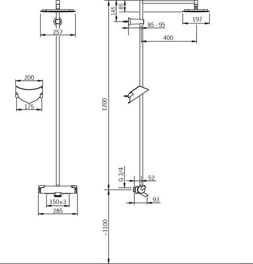 Oras Optima 7191 Rain brusers&aelig;t - Krom