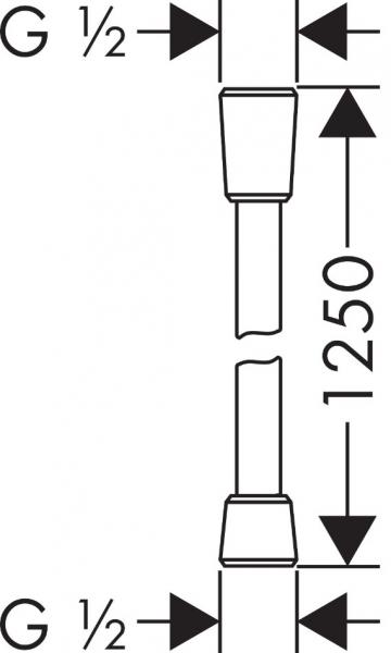 hansgrohe Isiflex bruseslange - 125 cm - B&oslash;rstet bronze