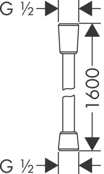 hansgrohe Isiflex bruserslange 160 cm - Mat hvid