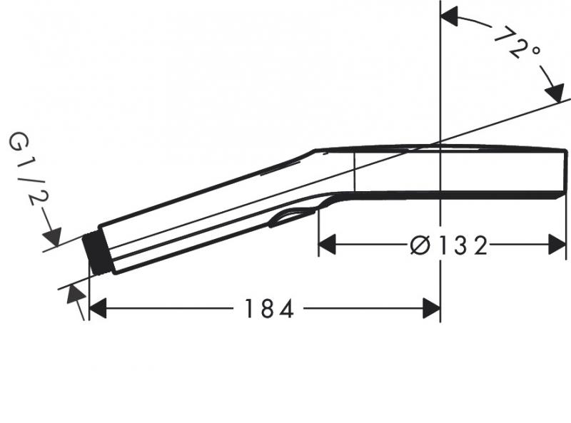 Hansgrohe Rainfinity 130 h&aring;ndbruser 3jet - Mat hvid