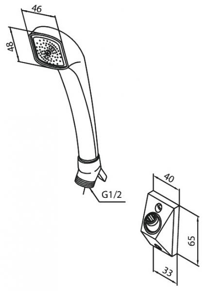 Damixa Perlespray h&aring;ndbruser m/v&aelig;gholder