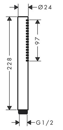 hansgrohe Pulsify S stavh&aring;ndbruser 1 jet m/EcoSmart+ - B&oslash;rstet bronze