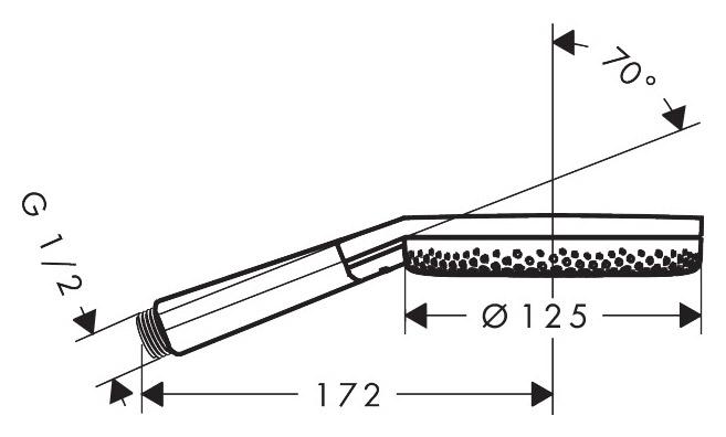 hansgrohe Raindance Alive Select S h&aring;ndbruser 125 3jet m/EcoSmart+ - Krom