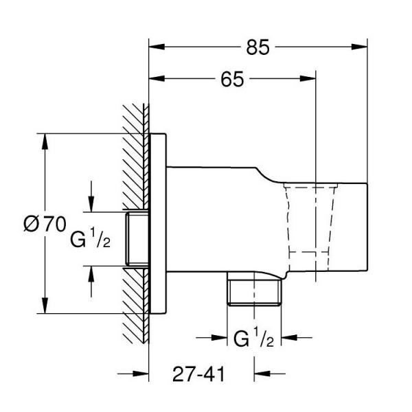 Grohe Vitalio Universal v&aelig;gudtag m/bruseholder