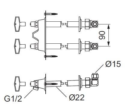 FM Mattsson dobbelt udend&oslash;rshane 15x1000mm