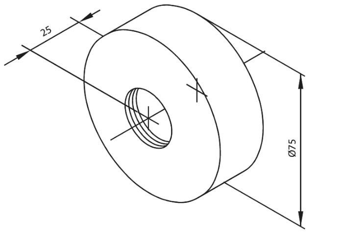 Damixa rosetter - &Oslash;75 - B&oslash;rstet messing