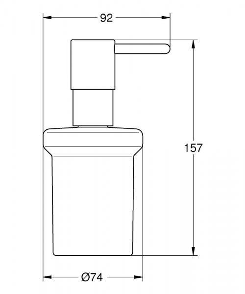 Grohe Essentials s&aelig;bedispenser - B&oslash;rstet cool sunrise