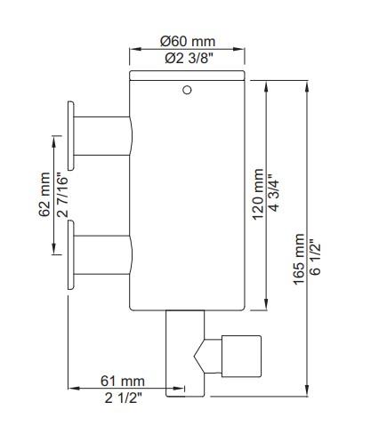 Vola T10JR s&aelig;bedispenser - krom