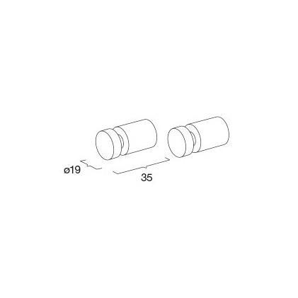 Pressalit h&aring;ndkl&aelig;dekrog m/slids - 2 stk - Rustfrit st&aring;l