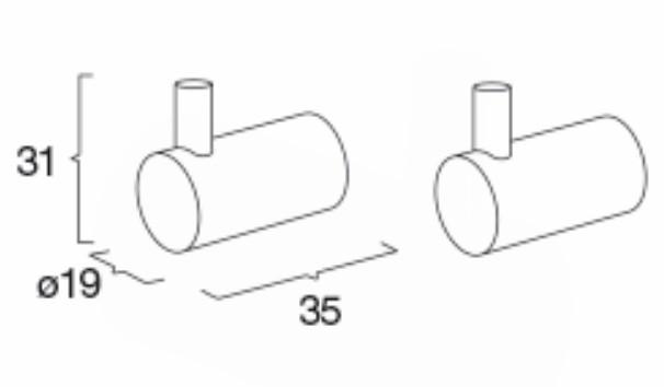 Pressalit h&aring;ndkl&aelig;dekrog - 2 stk - B&oslash;rstet messing