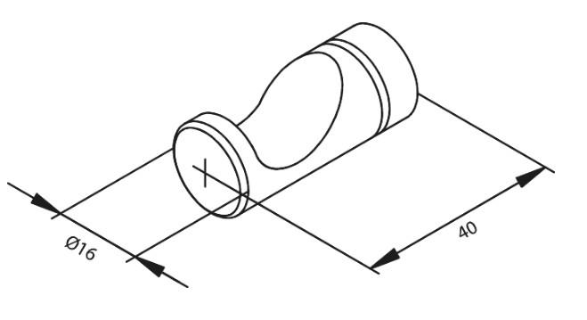 Damixa Silhouet h&aring;ndkl&aelig;dekrog - 2 styk - B&oslash;rstet messing