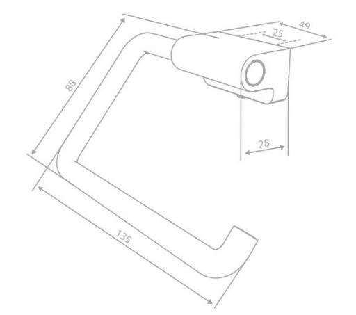 Damixa Zen toiletrulleholder - B&oslash;rstet messing