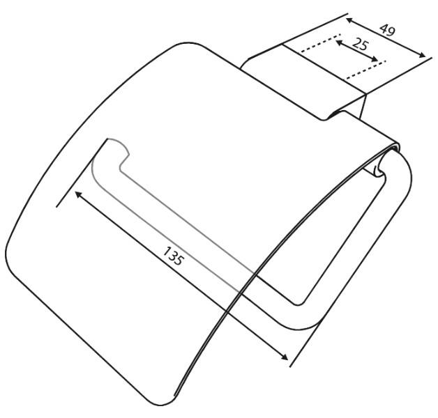 Damixa Zen toiletrulleholder m/l&aring;g - Mat sort