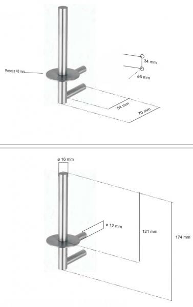 Cool Line reserverulleholder - Poleret st&aring;l