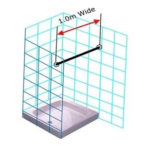 Van Der P Forh&aelig;ngstang 100cm m/2 v&aelig;gflanger - Rustfri st&aring;l