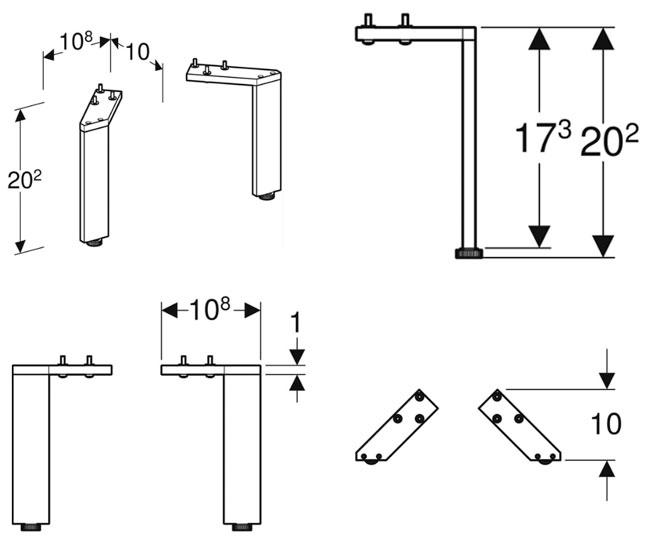 If&ouml; Sense Art st&oslash;tteben 202 mm - S&aelig;t af 2 stk - Hvid