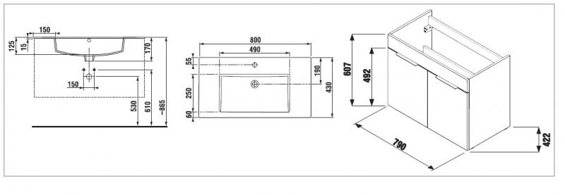 Jika Cube 80 m&oslash;belpakke - Hvid