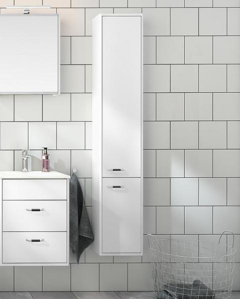 Gustavsberg Graphic h&oslash;jskab - Lille dybde - Hvid mat