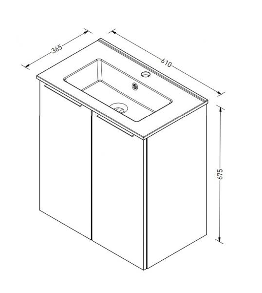 Sanibell Online 60 mini m&oslash;bels&aelig;t - Flatpack - Bardolino eg