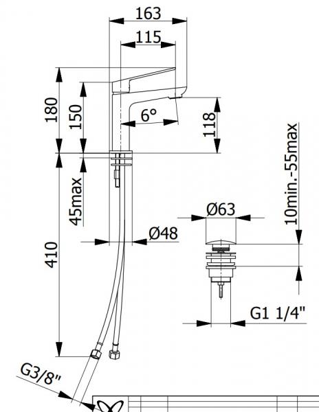 Cass&oslash;e Sleek h&aring;ndvaskarmatur - Krom