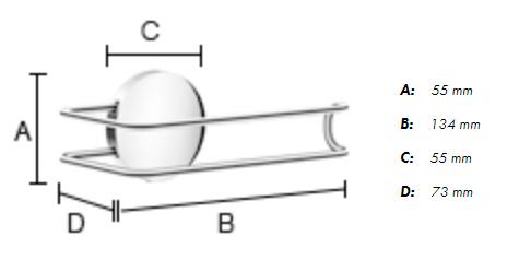 Beslagsboden Puck selvkl&aelig;bende toiletpapirholder BK3411 - Krom
