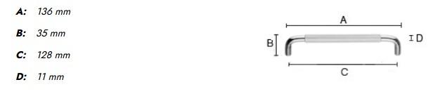 Beslagsboden BV6501M m&oslash;belgreb m/crystal cut - B&oslash;rstet messing