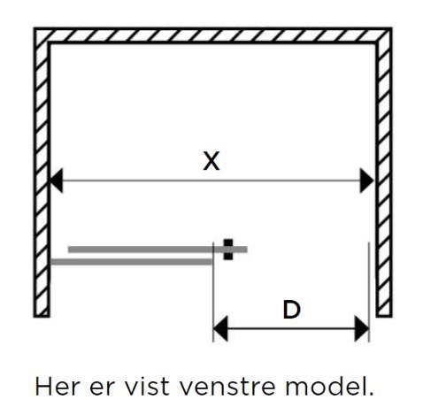 Str&oslash;mberg Slide 22 skyded&oslash;r nichel&oslash;sning 1000mm - Hvid