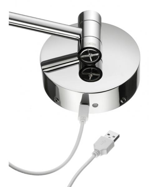 Smedbo Outline kosmetikspejl til v&aelig;g m/LED lys, sensor og 7 x forst&oslash;rrelse - Krom