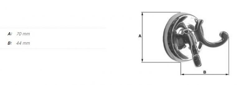 Smedbo Villa dobbelt h&aring;ndkl&aelig;dekrog - Krom