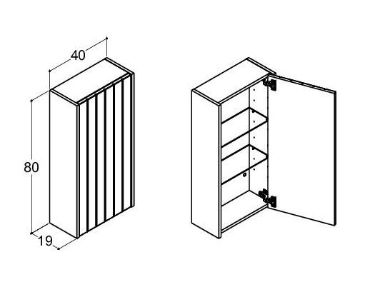Dansani Luna Vintage overskab m/l&aring;ge og riller - H&oslash;jreh&aelig;ngslet - Valgfri farve