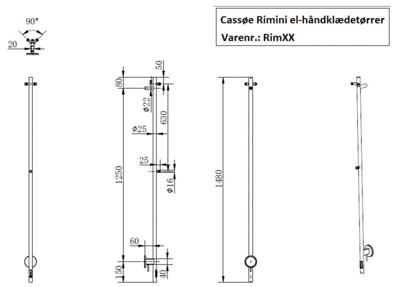 Cass&oslash;e Rimini h&aring;ndkl&aelig;det&oslash;rrer - B&oslash;rstet kobber