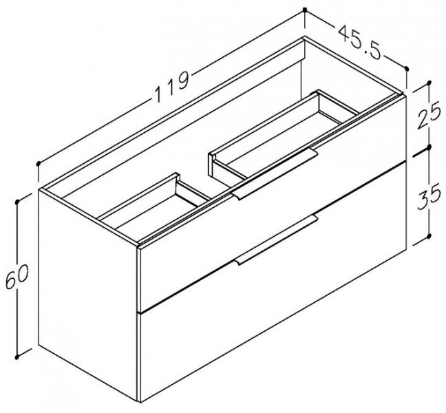 Str&oslash;mberg Altus 120 vaskeskab - Rosa
