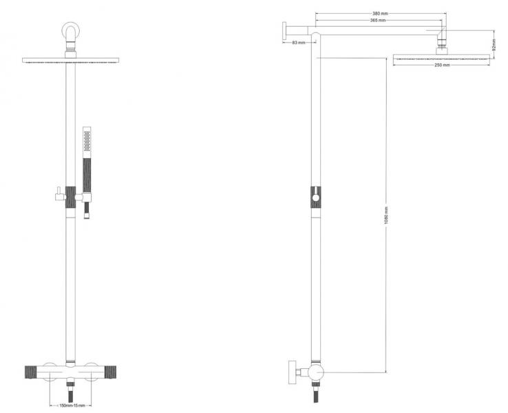 Cass&oslash;e Crystal Cut komplet brusesystem - T8 - B&oslash;rstet kobber