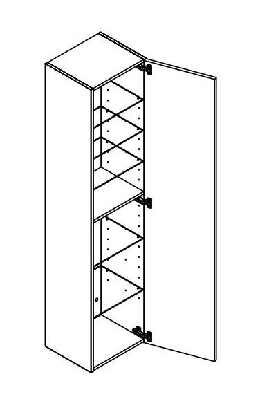Dansani Luna Urban h&oslash;jskab 40 - Venstreh&aelig;ngslet - Brun eg
