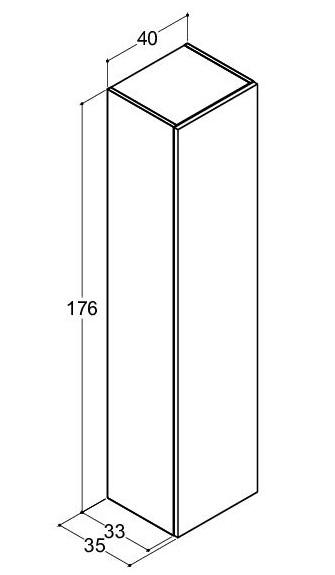 Dansani Luna Urban h&oslash;jskab 40 - H&oslash;jreh&aelig;ngslet - Natur eg
