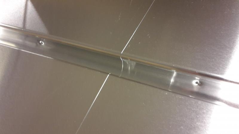 Varmefordelingsplade 20mm - 1150x280 mm s&oslash;mfri Alu