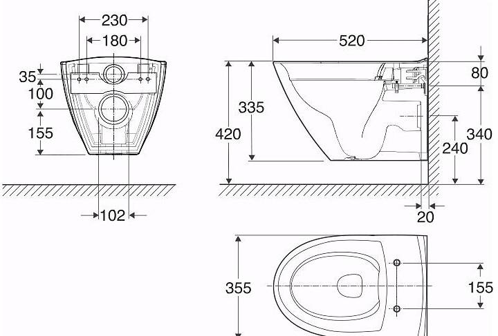 If&ouml; Spira Art toiletpakke inkl. s&aelig;de m/soft-close, cisterne og kobber betjening
