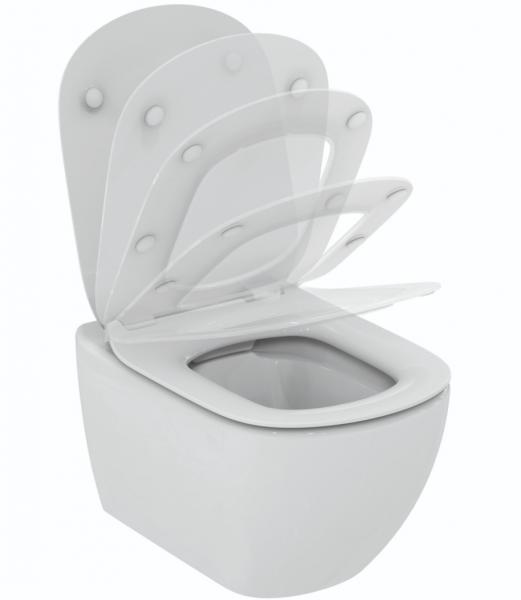 Ideal Standard Tesi toiletpakke inkl. s&aelig;de m/soft-close, mellem cisterne og hvid betjening