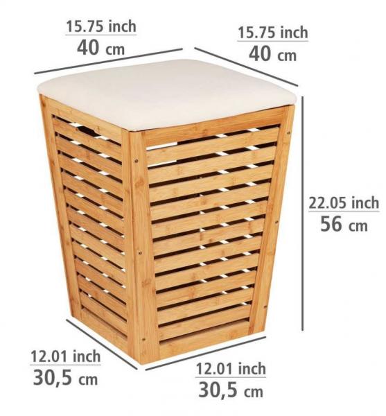 Wenko Bambusa vasket&oslash;jskurv/skammel - Bambus