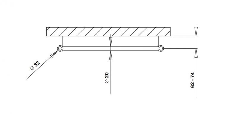 Str&oslash;mberg Linus H&aring;ndkl&aelig;det&oslash;rrer - 90,5x48 cm - Hvid
