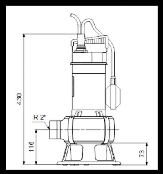Grundfos UNILIFT afl&oslash;bspumpe AP35B.50.06.A1V 1x230V. med niveauafbryder