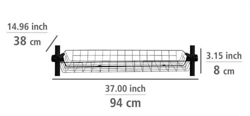 Wenko Hercules tr&aring;dhylder 94 cm - 2 stk - Sort