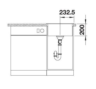 Blanco Naya 45 UX k&oslash;kkenvask - Sort