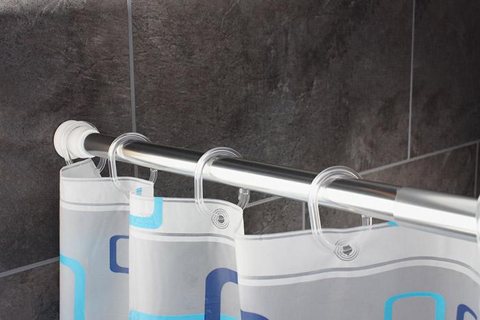 Ridder teleskopstang til badeforh&aelig;ng - 70-115 cm - Hvid