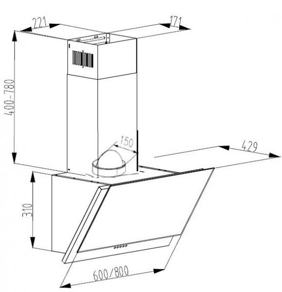 Eico Udine 60 Stone emh&aelig;tte til v&aelig;gmontering - Stone