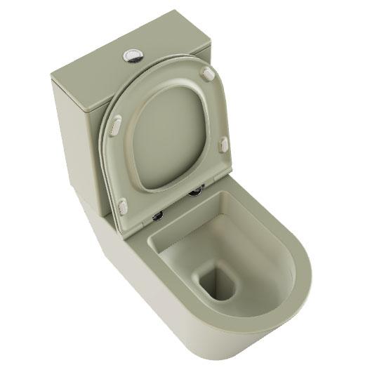 Lavabo Forma rimless gulvst&aring;ende toilet BTW inkl. s&aelig;de - Nature green