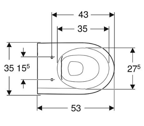 Geberit Icon v&aelig;gh&aelig;ngt toilet m/RIMfree
